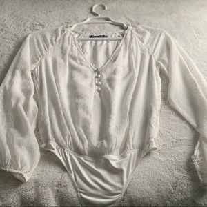 Abercrombie & Fitch Clipdot Chiffon Bodysuit